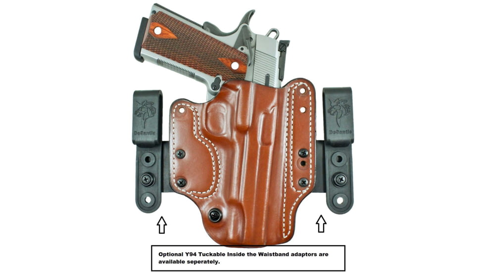 DeSantis Variable 13 OWB Leather Holster, Glock 19, 19 Gen 5, 19X, 23, 32, 36, 45, Ambidextrous, Plain, Tan, 170TJB6Z0