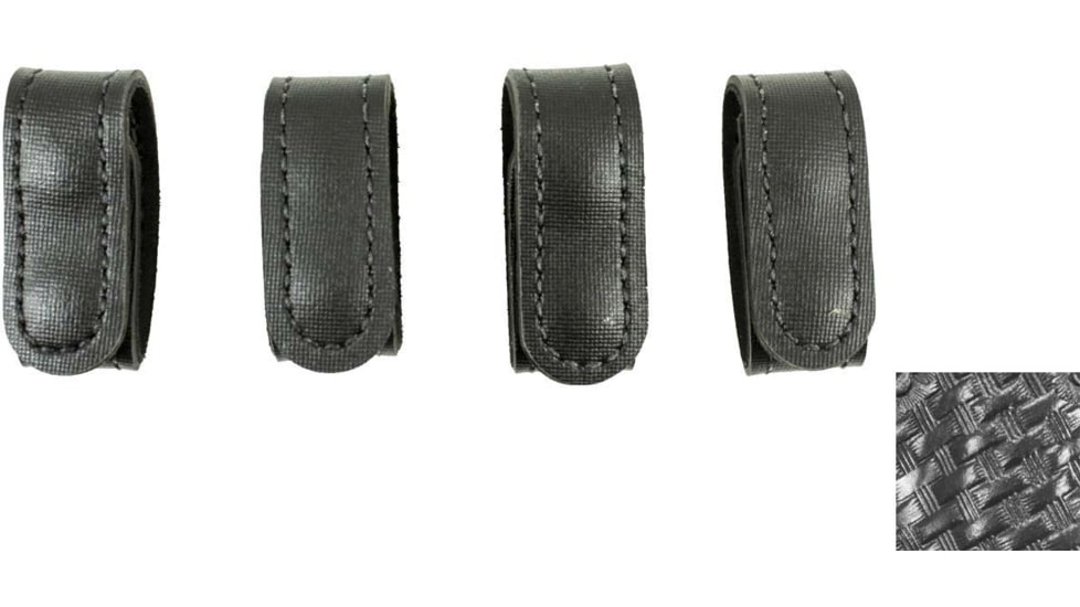 DeSantis Veritas Duty Belt Keeper, 4-Pack, Basketweave, Black, 801BLG1Z3