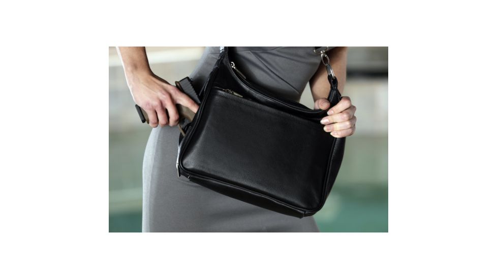 DeSantis Women's Gunnybag Fashionable Handbag Holster,Fits Most Small Autos,Ambidextrous,Black L28BJG1Z0