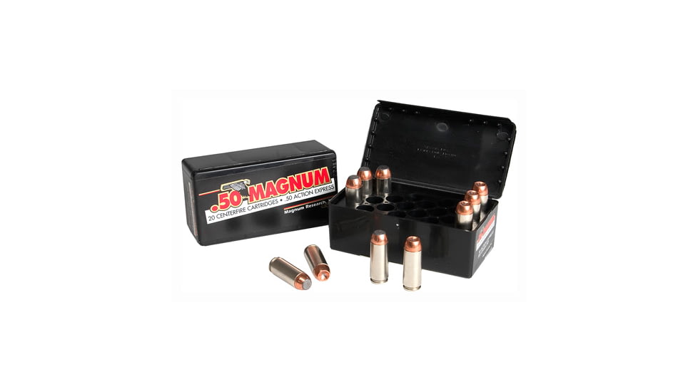 Desert Eagle .50 Action Express 300 Grain Jacketed Hollow Point Nickel Plated Centerfire Pistol Ammo, 20 Rounds, DEP50JHP300B