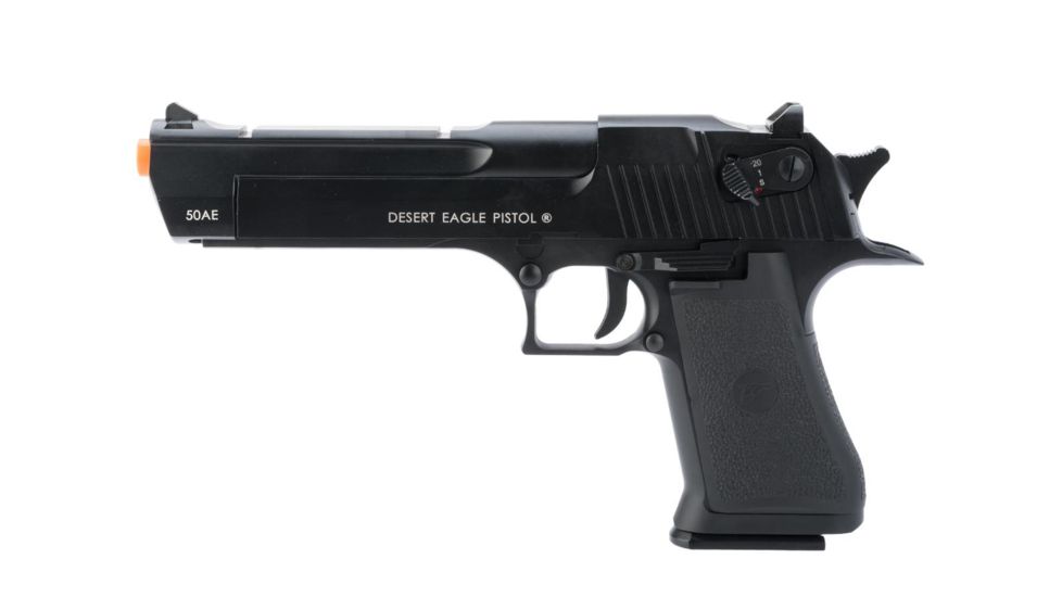 Desert Eagle Magnum Research Licensed CO2 Gas Blowback Airsoft Pistol, Semi/Full, Auto, Metal by KWC, Black, Medium, 90505C / 090505