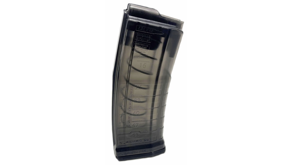 Desert Tech Quadmag-53 Rifle Magazine, 5.56x45mm NATO, 53 Round, Quattro-15 Lower, Clear, 1 Pack, Plastic, QTRMGB53-53RD