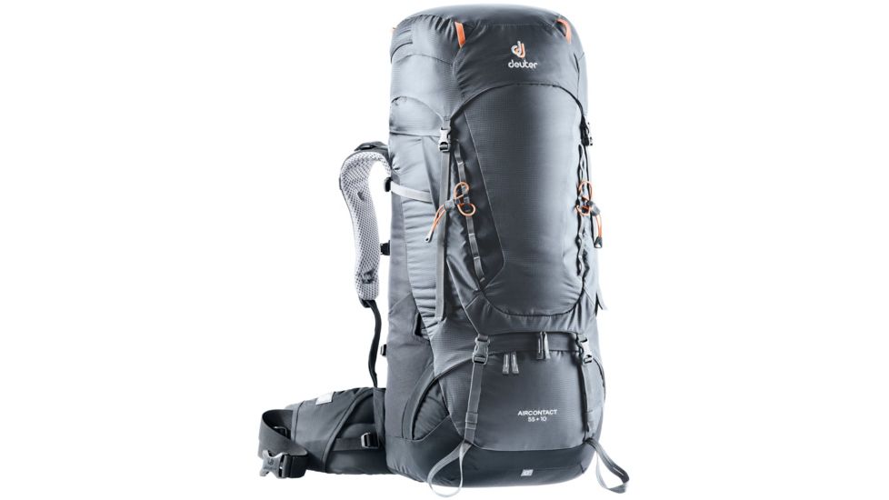 Deuter Aircontact 55 + 10 Backpack - Mens, Graphite/Black, 65L, 332031947010