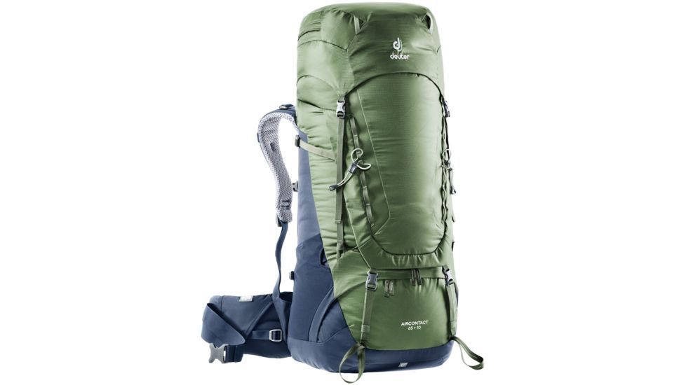 Deuter Aircontact 65 + 10 Backpack - Mens, Khaki/Navy, 75L, 332051923250
