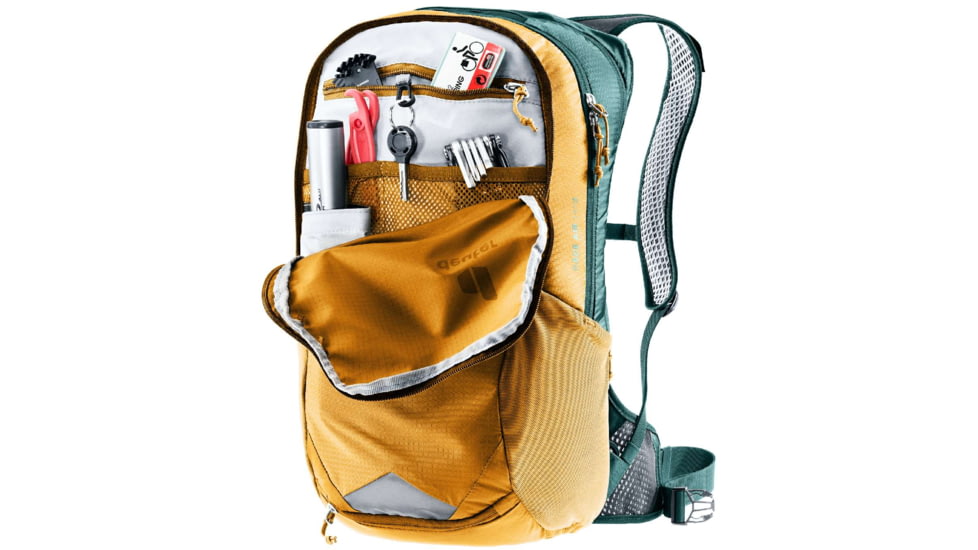 Deuter Race Air 14+3 W/2L Backpack, Cinnamon/Deepsea, 14 L, 320442363240