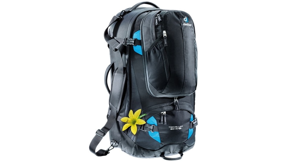 Deuter Traveller 60 + 10 SL Backpack-Black/Turquoise