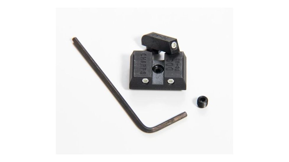 Devil Dog Concepts Combat Handgunning Sight Set with Tritium, Steel, Nitride Finish, White Rear &amp; Orange Front, Glock- Low DDC-0CN1FN2