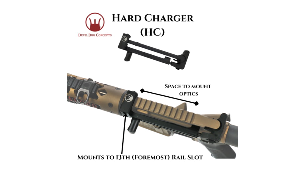 Devil Dog Concepts Hard Charger Handle, Standart Forged AR-15, Black, Standard 5.56/.223, DDCHC011