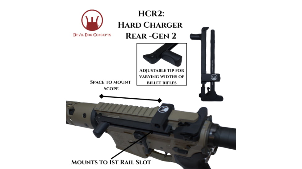 Devil Dog Concepts Hard Charger Rear Handle, Standart Forged AR-15, Burnt Bronze, Standard 5.56/.223, DDCHC112