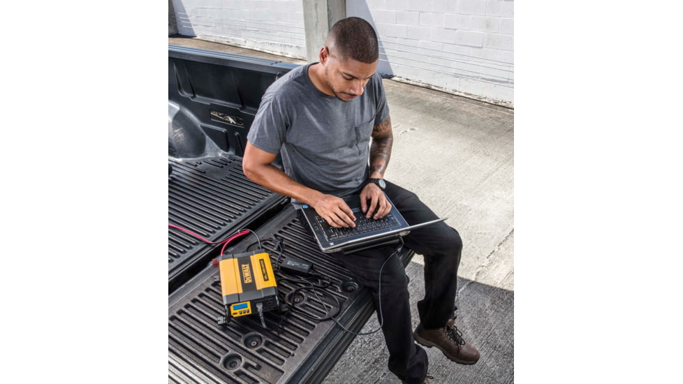 DeWALT 1,000 Watt Professional Power Inverter, Yellow/Black, DXAEPI1000