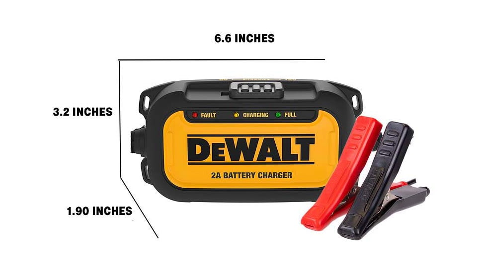 DeWALT 2 Amp Professional Automotive Battery Charger and Maintainer, Yellow/Black, DXAEC2