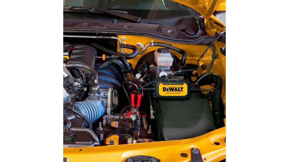 DeWALT 2 Amp Professional Automotive Battery Charger and Maintainer, Yellow/Black, DXAEC2