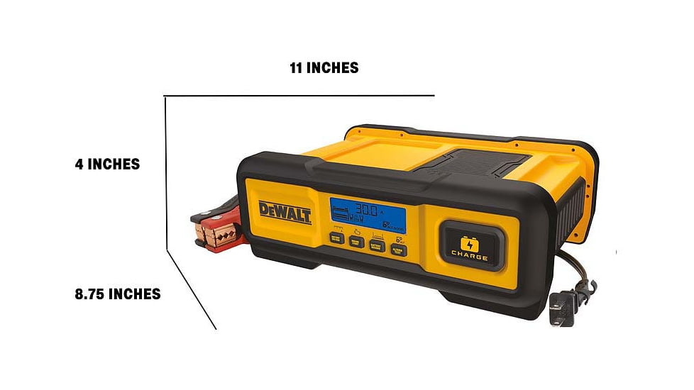 DeWALT 30 AmpProfessional Battery Charger, 3 Amp Battery Maintainer With 100 Amp Engine Start, Yellow/Black, DXAEC100