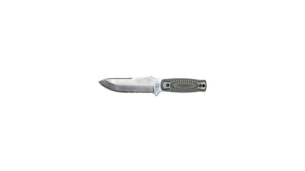 Dexter Outdoors Green River 5in Serrated Edge Drop Point Carry Knife, Green Handle, 40903PG