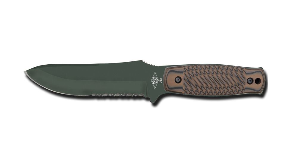 Dexter Outdoors Green River 5in Straight Edge Drop Point Carry Knife, Brown Handle, 40903HB-1
