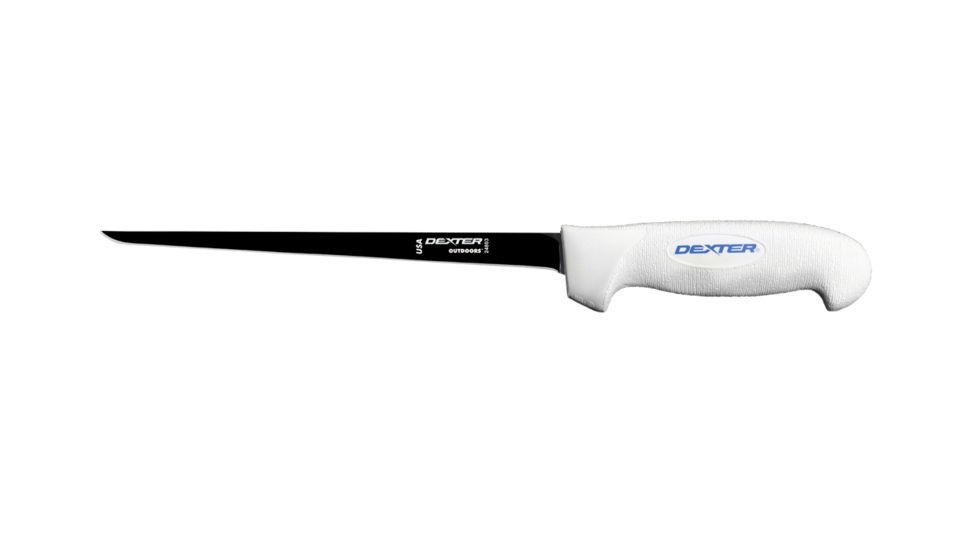 Dexter Outdoors SofGrip 9in Coated Blade Flexible Fillet Knife, White Handle, Saltwater Resistantt, SGC133-9PCP