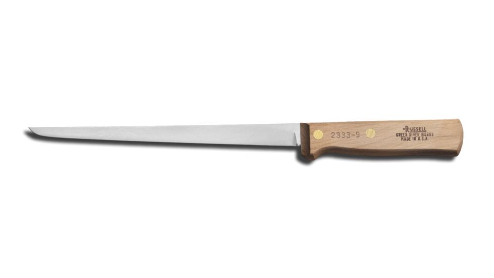 Dexter Outdoors Traditional 9in Carbon Steel Flexible Fillet Knife, Rosewood Handle, 2333-9PCP