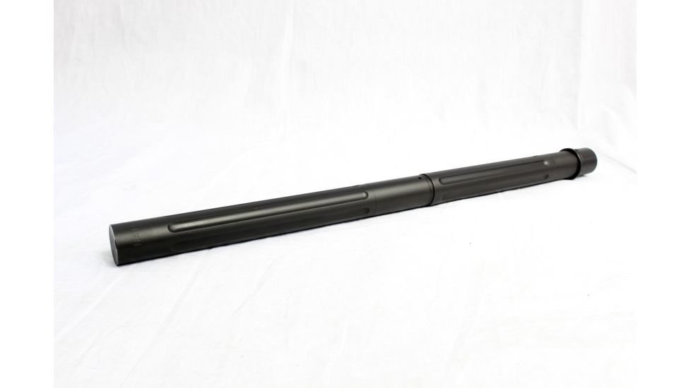 DEZ Arms AR-15 5.56 Match-Grade Barrel, 16 inch, Bull Contour w/Straight Fluting, Target Crown, Carbine Length, Nitride, Black, 425090NITROHBF