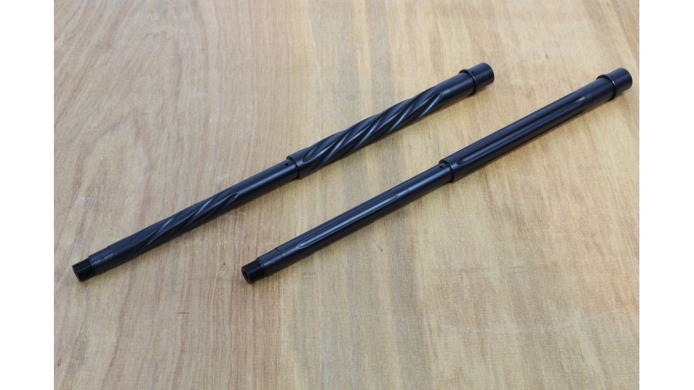 DEZ Arms AR-15 7.62x39 Match-Grade Barrel, 16 inch, HBAR Contour w/Twist Fluting, Carbine Length, Nitride, Black, 425090NITROFT-7.62X39