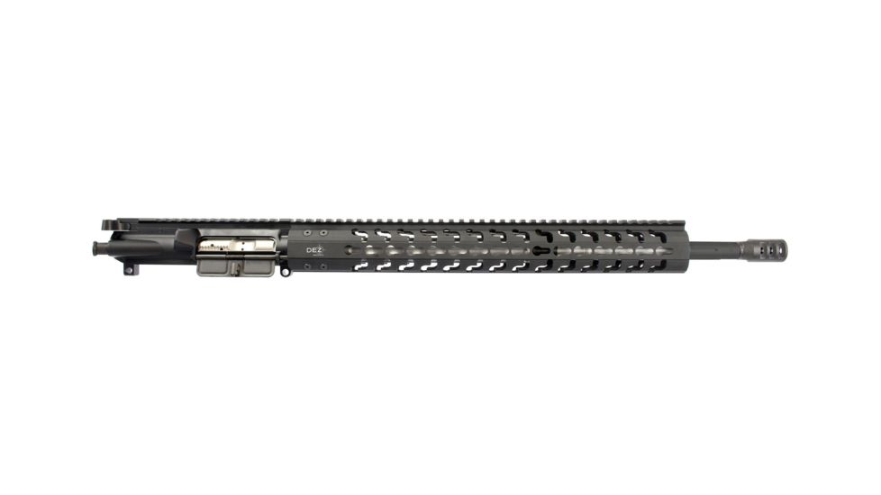 DEZ Arms Competition Complete Upper, Match Grade, 5.56, BCG, 18 inch, Mid Length, 3-Port Compensator or YHM Phantom Comp/Brake, Black, DEZ-UCCR3GSS-18M
