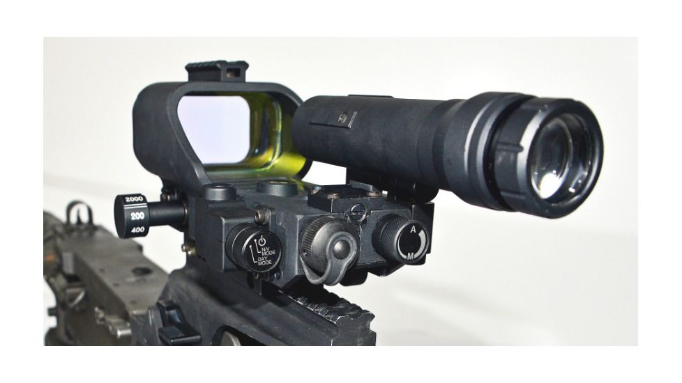 DI Optical DCL110AD-3X Red Dot Sight for M2HB/M240/K6/M60D/MG3 w/3X Magnifier,3 MOA Dot and 35 MOA Circle,Matte Black DCL110AD-3X
