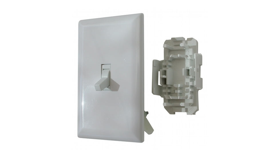 Diamond Group By Valterra Speed Box Toggle Switch With Cover - 15A, 125V, By Valterra Speed Box Toggle Switch With Cover - 1, White, DG151TVP
