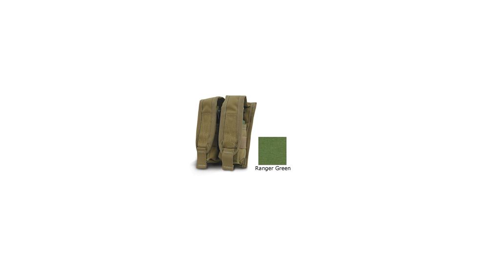 Diamondback Tactical 40 mm Double Flashbang Pouch, Ranger Green, A-BLPM20-2-RANGERGREEN
