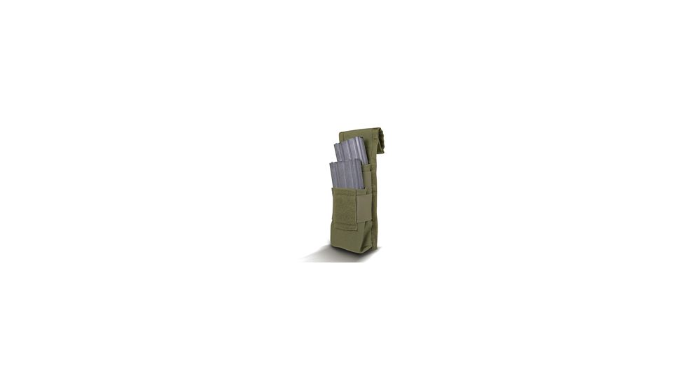 Diamondback Tactical M4/M16 Tiered Double 2 Mag Pouch, Ranger Green, A-BLPM03-RANGERGREEN