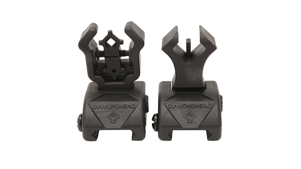 EDEMO Diamondhead Polymer Diamond Integrated Sigting System With Nitbrite Top Mounted Deployable Front and Rear Sight, Black, 1499, EDEMO1