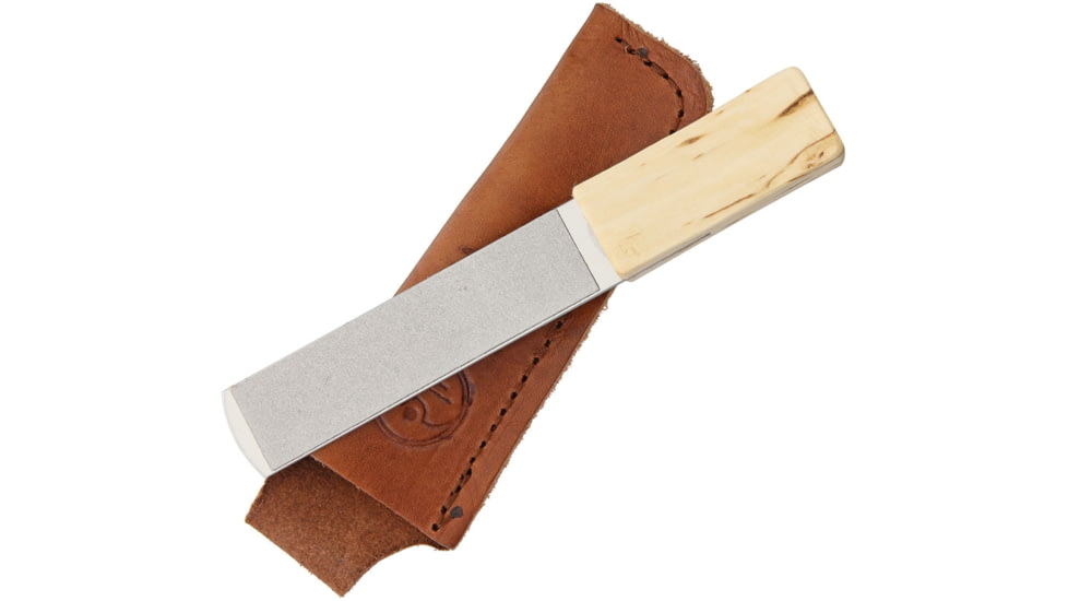 Dianova Lapstone Exclusive Sharpener C, 5 3/8in Overall, 3 1/4in 60 Micron, Coarse Honing Area, Fast Steel Removal, Exclusive Curly-Grained Birch Wood Handle, LSE20125B