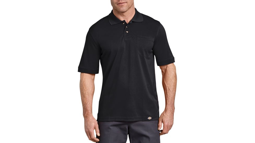 Dickies Mens Industrial Short Sleeve Polo, Black - LS404BK M