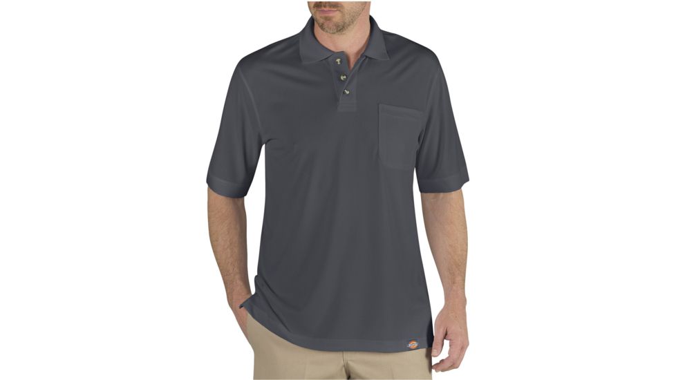 Dickies Mens Industrial Short Sleeve Polo, Charcoal - LS404CH M