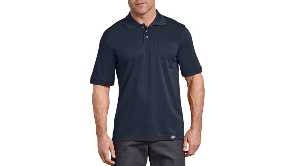 Dickies Mens Industrial Short Sleeve Polo, Dark Navy - LS404DN S