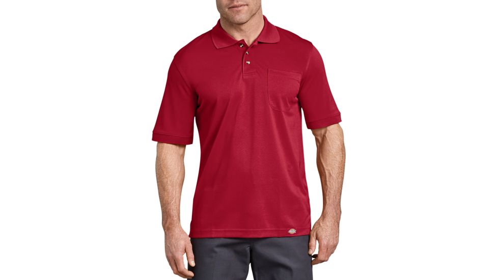 Dickies Mens Industrial Short Sleeve Polo, English Red - LS404ER L