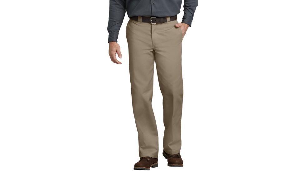 Dickies Mens Plain-front Work Pant, Desert Sand - 874DS 32 34