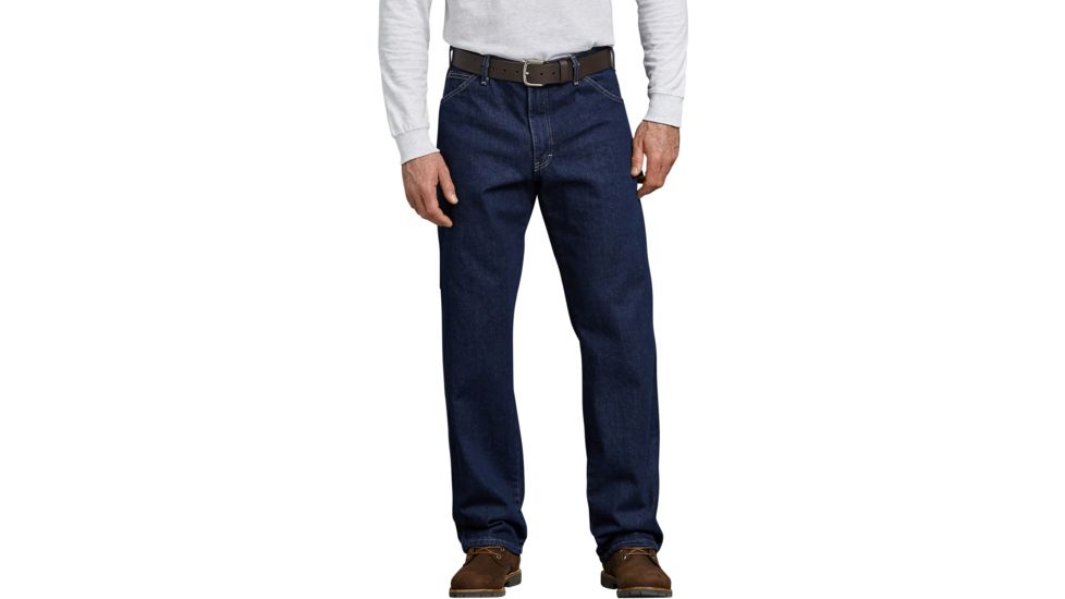 Dickies Mens Relaxed Fit Carpenter Denim Jean, Rinsed Indigo Blue - 1993RNB 30 30