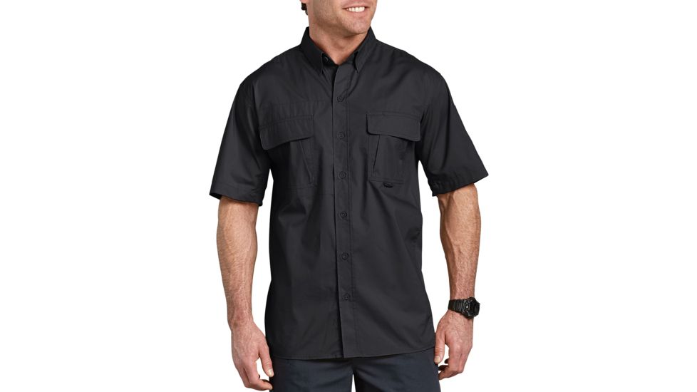 Dickies Tactical Short Sleeve Vented Ripstop Shirt, Black - LS953BK L