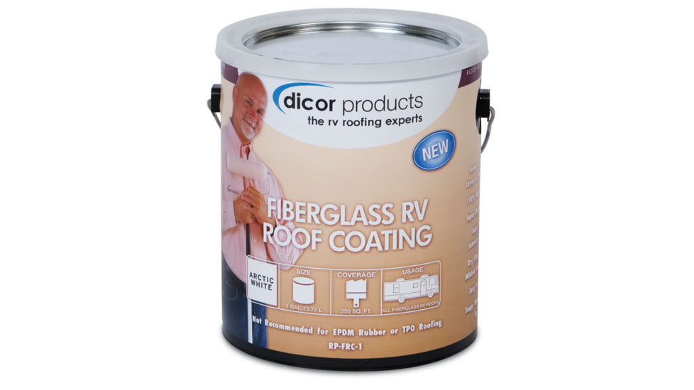 Dicor Fiberglass RV Roof Coating, Tan, 1 Gallon, RP-FRCT-1