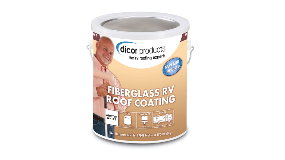 Dicor Rp-Frc 1 Fiberglass RV Roof Coating Wht, RP-FRC-1