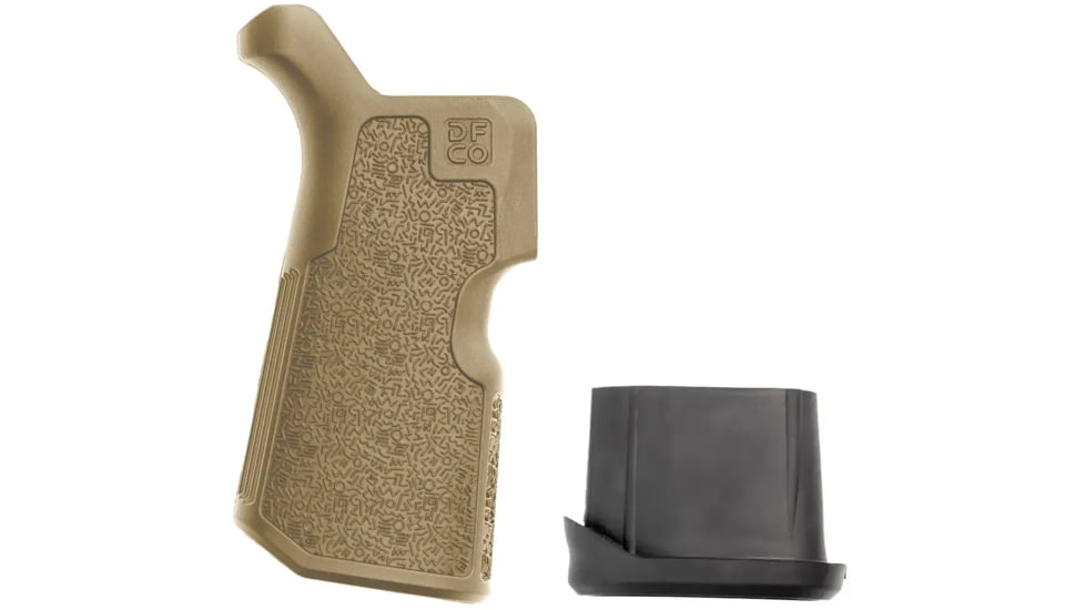 Die Free Co Kung Fu Grip, Fits AR-15/AR-10, with Grip Plug, FDE