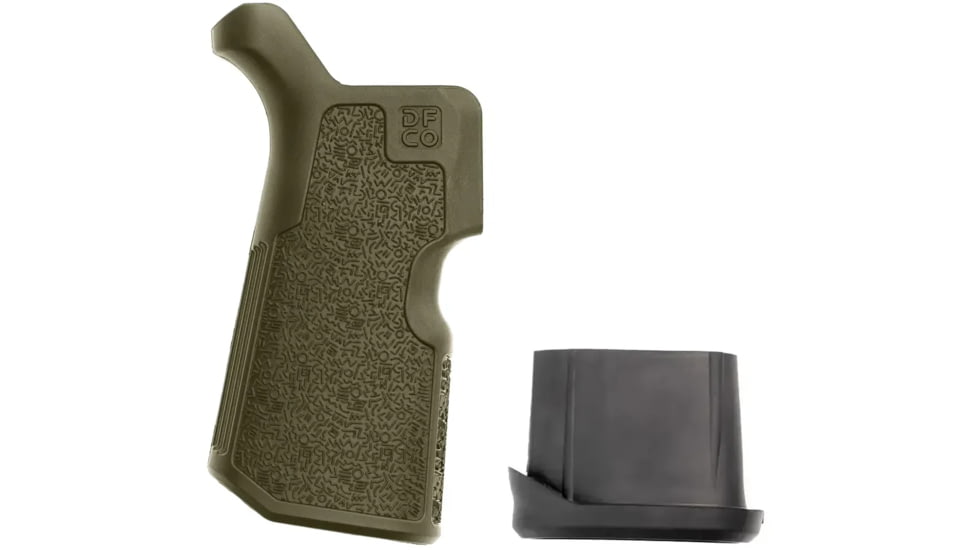 Die Free Co Kung Fu Grip, Fits AR-15/AR-10, with Grip Plug, OD Green