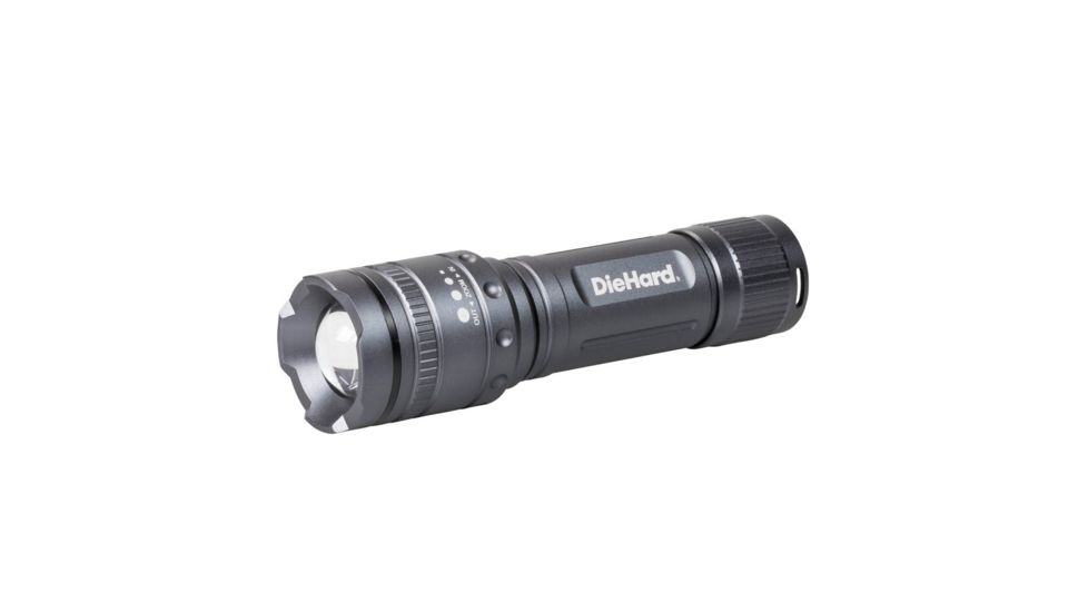 DieHard 1000 Lumen Twist Focus Flashlight, Grey, 4AAA 41-6122
