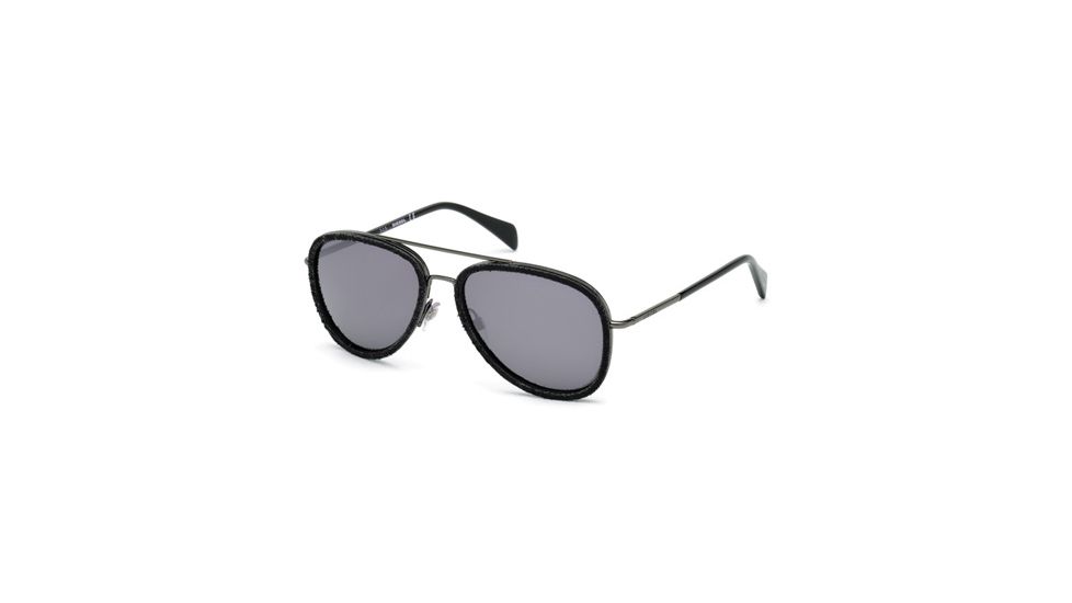 Diesel DL0167 Sunglasses - Black Frame Color, Smoke Mirror Lens Color