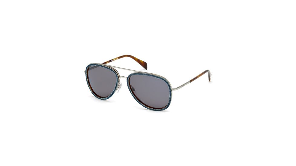 Diesel DL0167 Sunglasses - Havana Frame Color, Smoke Lens Color