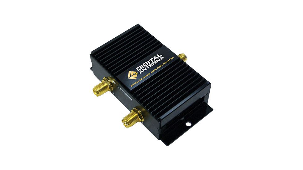 Digital Antenna Amplified Sat 2-Way Antenna Splitter, Black DA-DA-2330