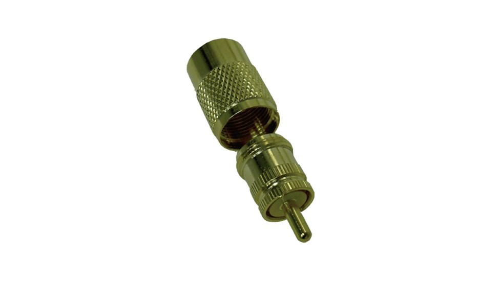 Digital Antenna Gold Mini-UHF Male to UHF Male Adapter, Yellow DA-DA645G