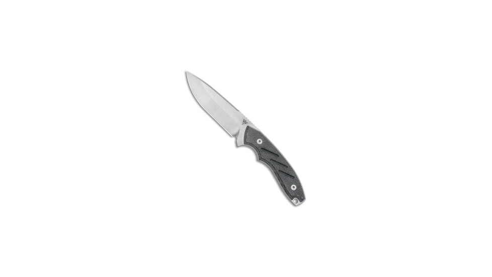 Dirty Bird Knives Chingaso Fixed Blade Knife, 4.06in, CPM 154, Drop Point Blade, Micarta, Black Handle, Satin, Black/Gray, 8.25 inch, BHQ-173589