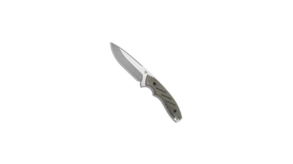 Dirty Bird Knives Chingaso Fixed Blade Knife, 4.06in, CPM 154, Drop Point Blade, Micarta, OD Green Handle, Stonewash, OD Green/Gray, 8.25 inch, BHQ-173586