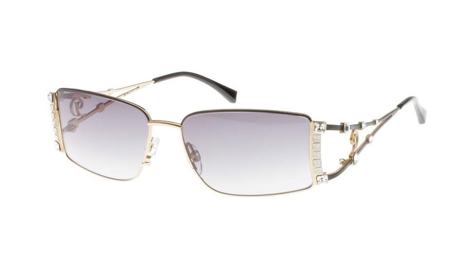Diva 4143 Sunglasses - Black-Gold; Grey Gradient Lenses (789)