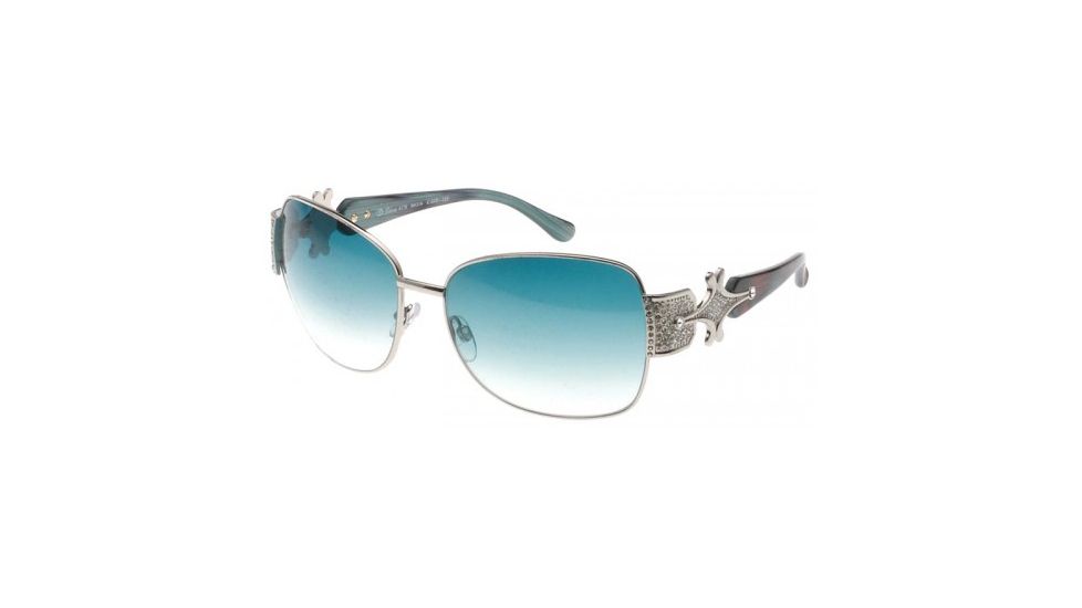Diva 4178 Womens Sunglasses, Silver-Green Horn, 60-16-125 4178-03T